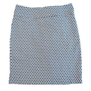 Margaret M Pencil Skirt Blue & White Size L